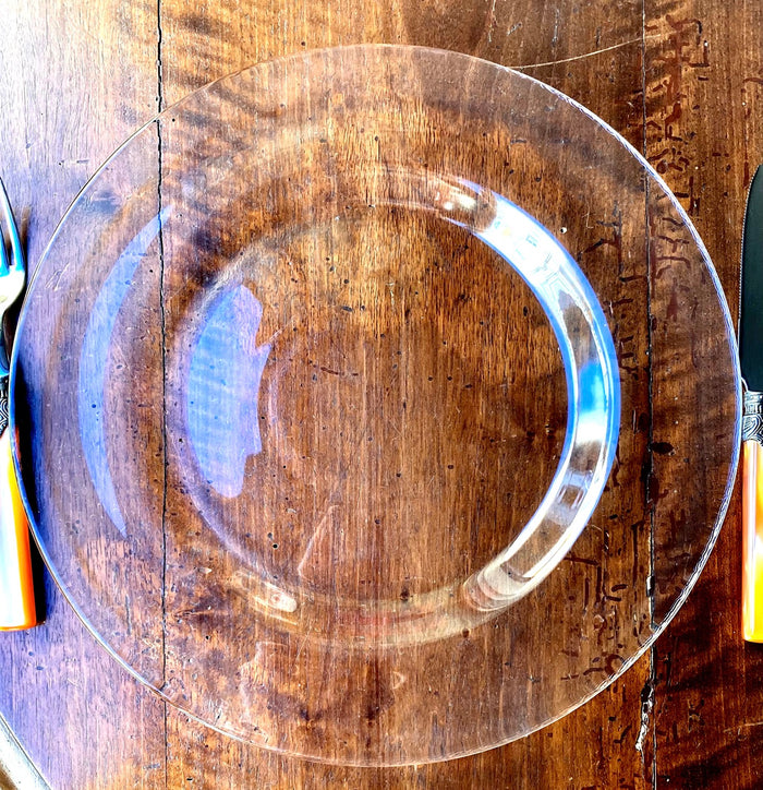 Glass bread plate