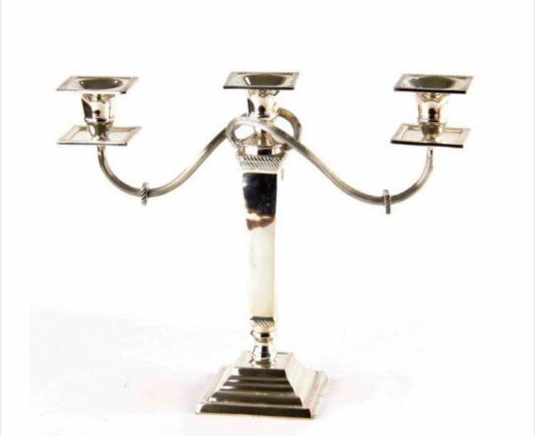 Sheffield candlestick 3 flames