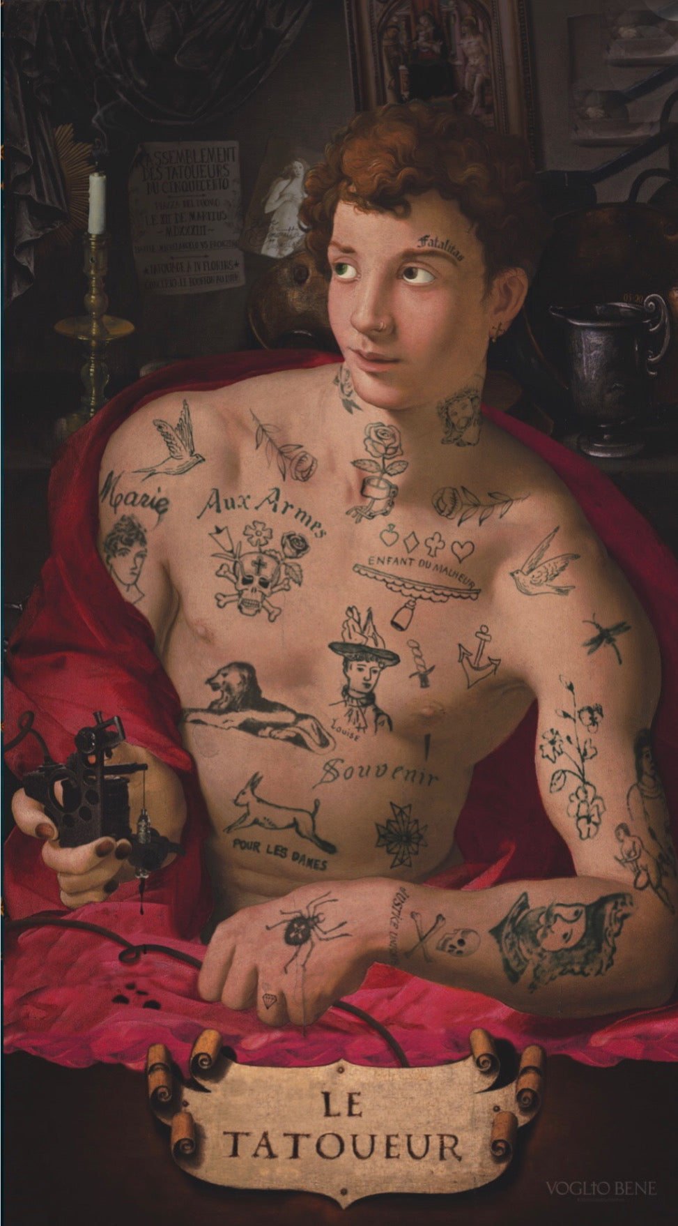Vobene Le Tatouer velvet panel
