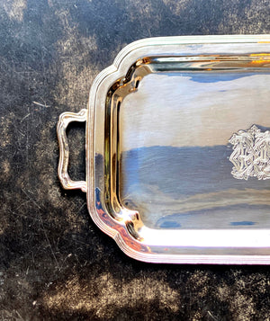Rectangular tray with handles