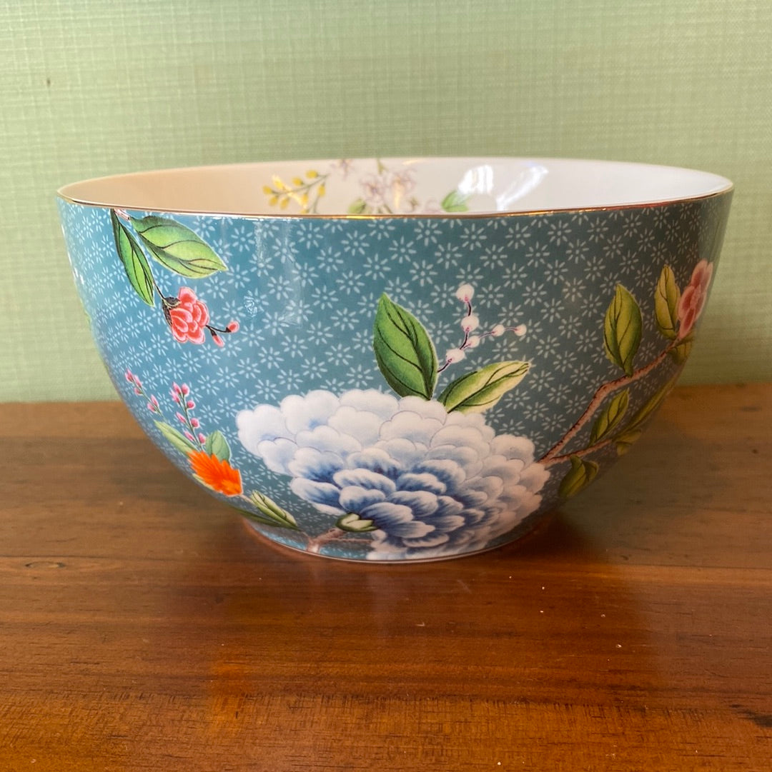 Bol oiseaux rougissants 15 cm bleu clair