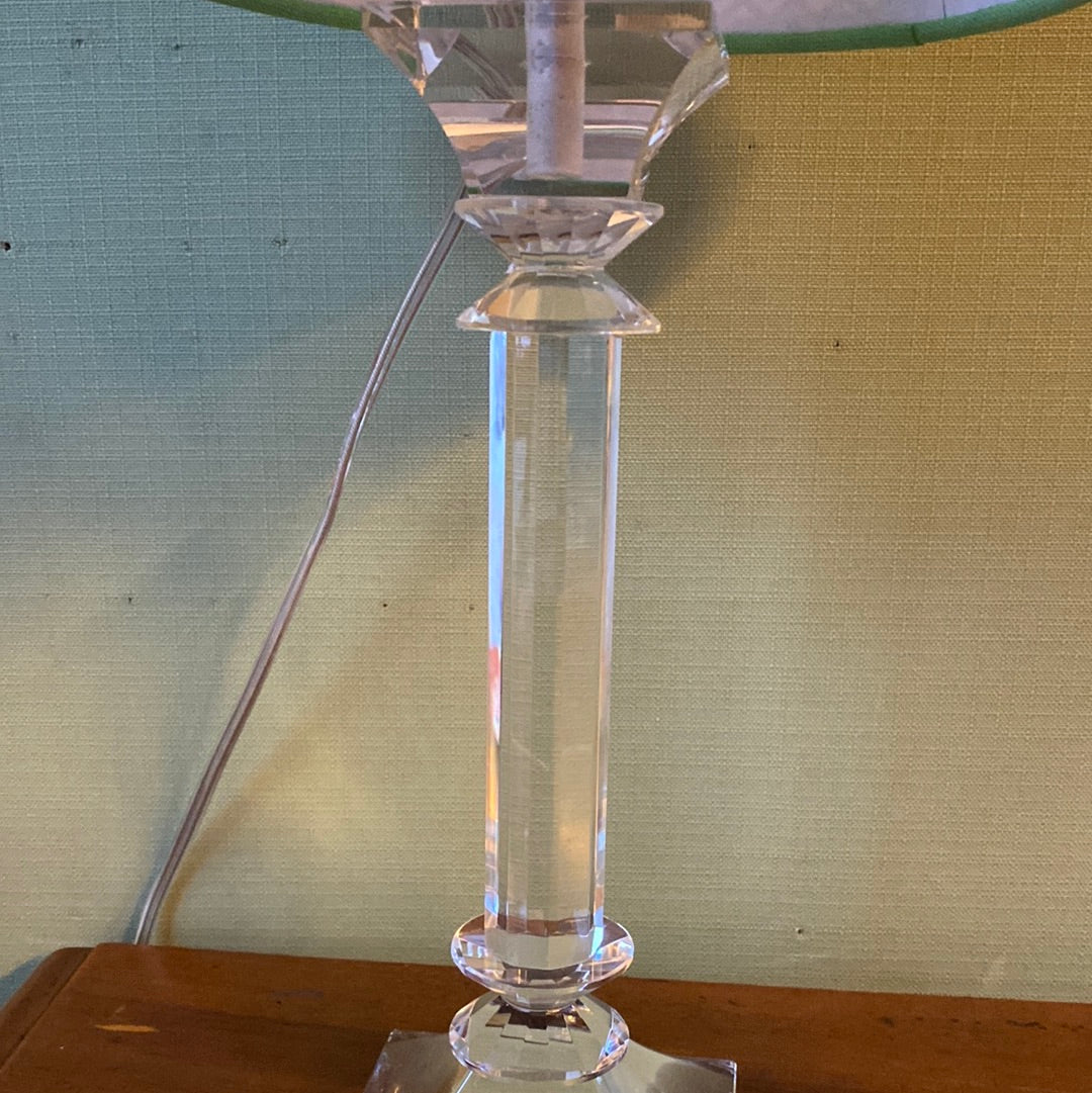 Lampada in cristallo con paralume Ikat