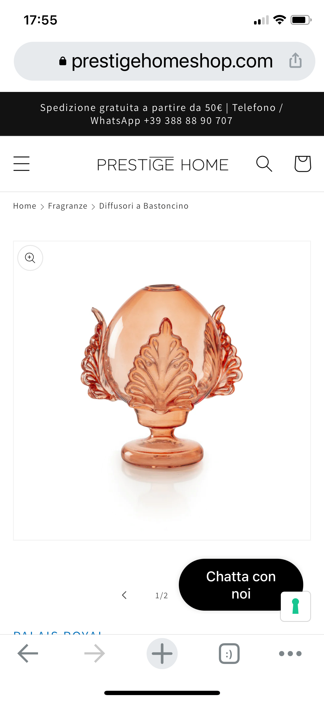 Diffusore vasetto Pumo Pugliese Ambra