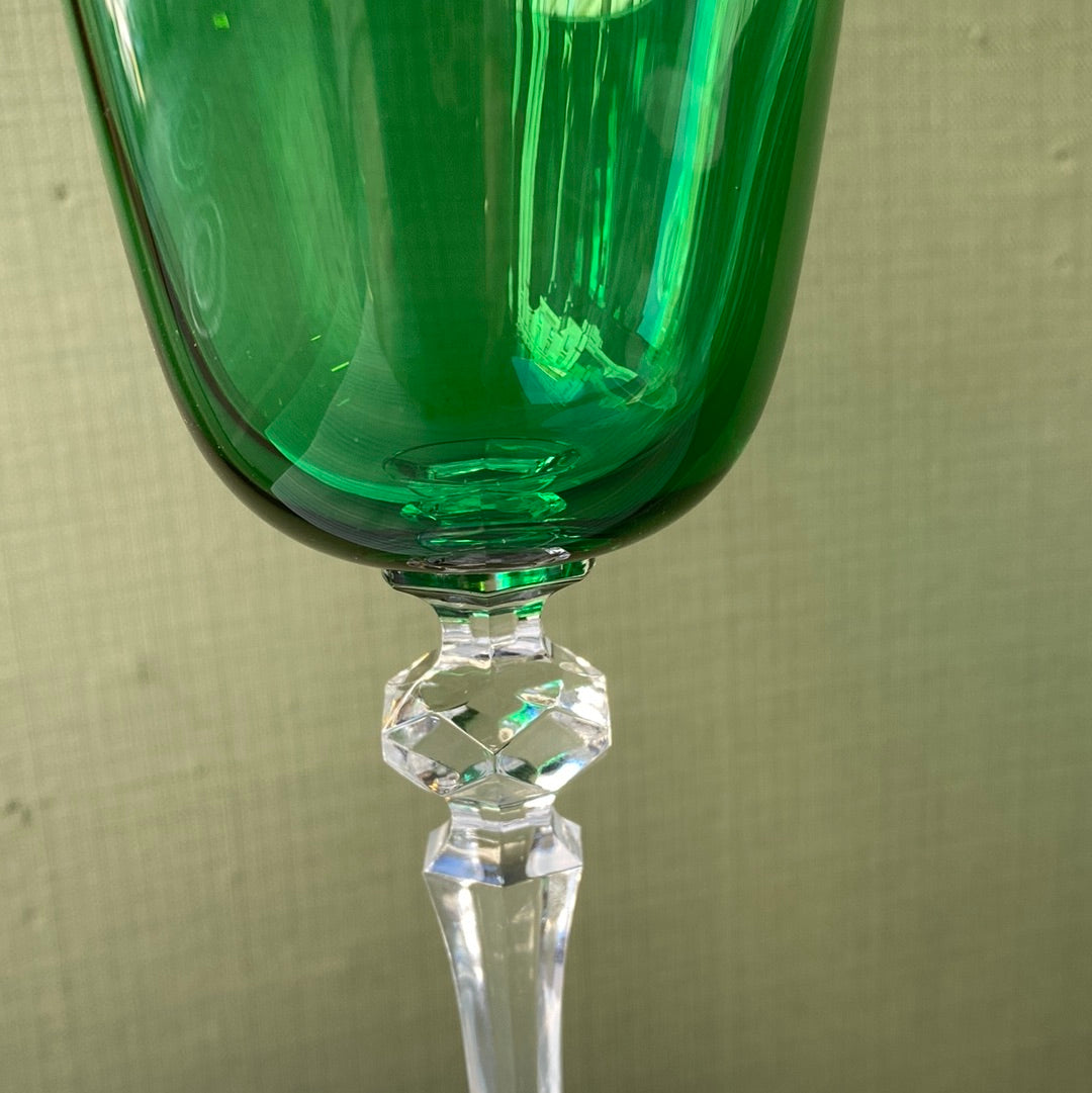 Coffret de 6 verres en cristal Zaccaria vert