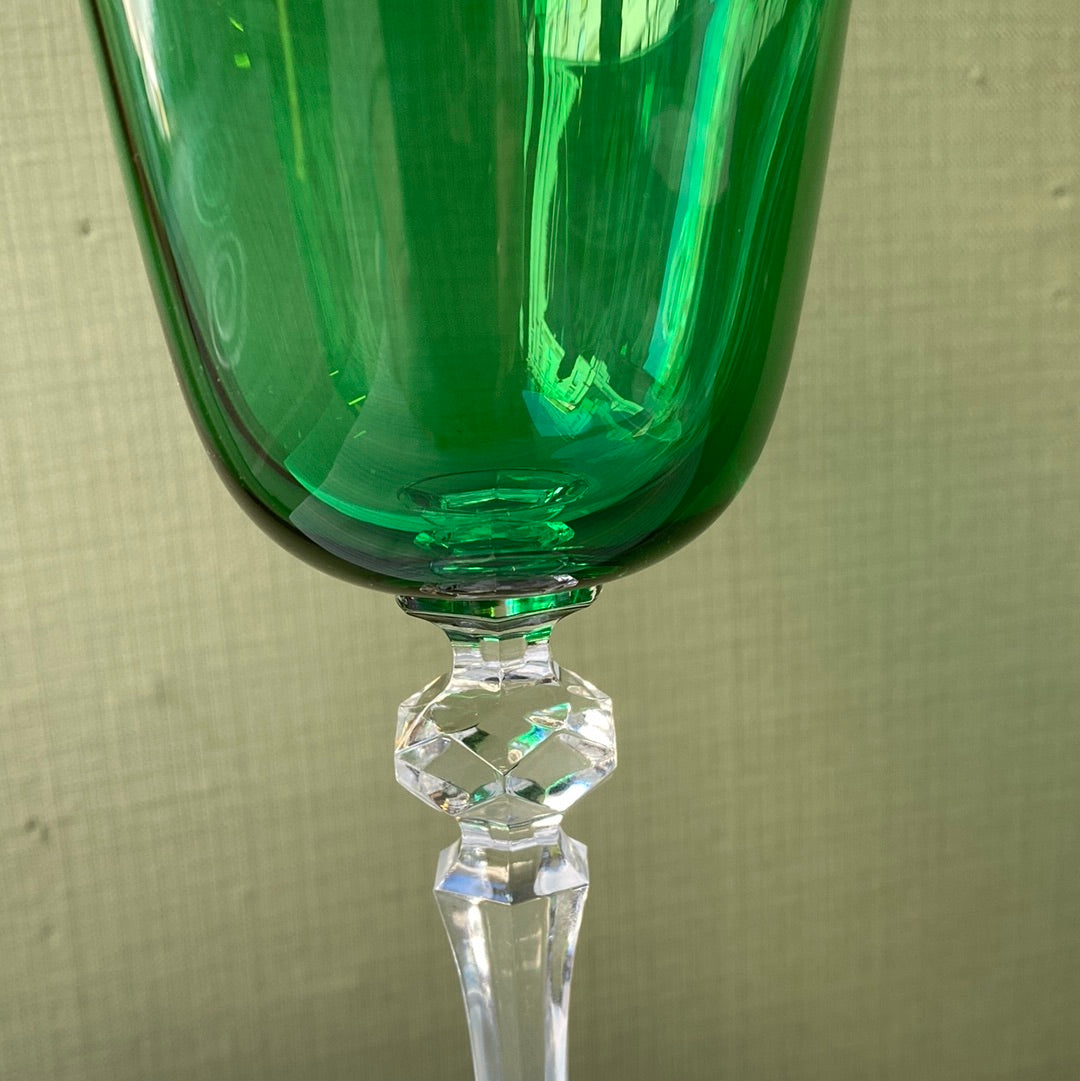 Coffret de 6 verres en cristal Zaccaria vert