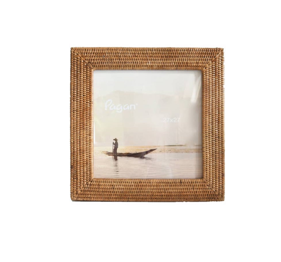 Square rattan photo frame