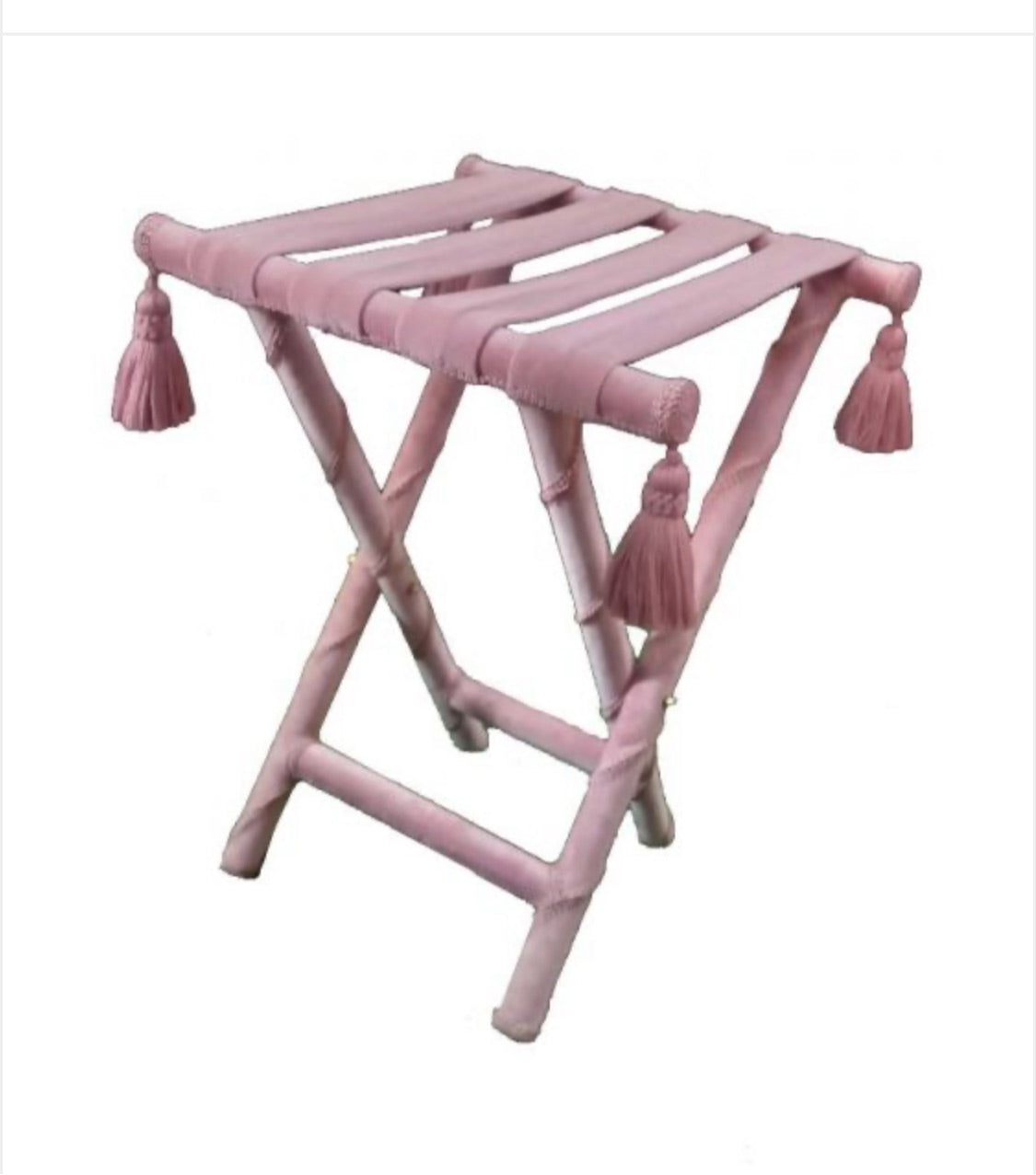 Pliant Portavassoio in velluto rosa