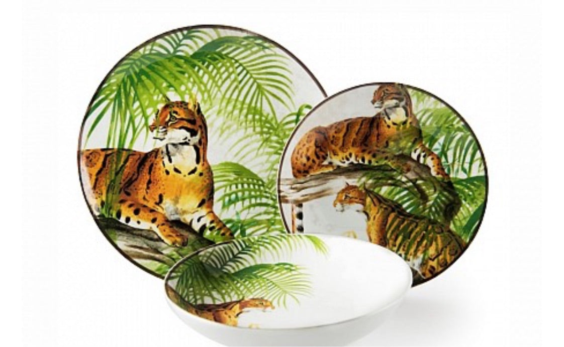 Servizio tavola Leopardo per 6 persone