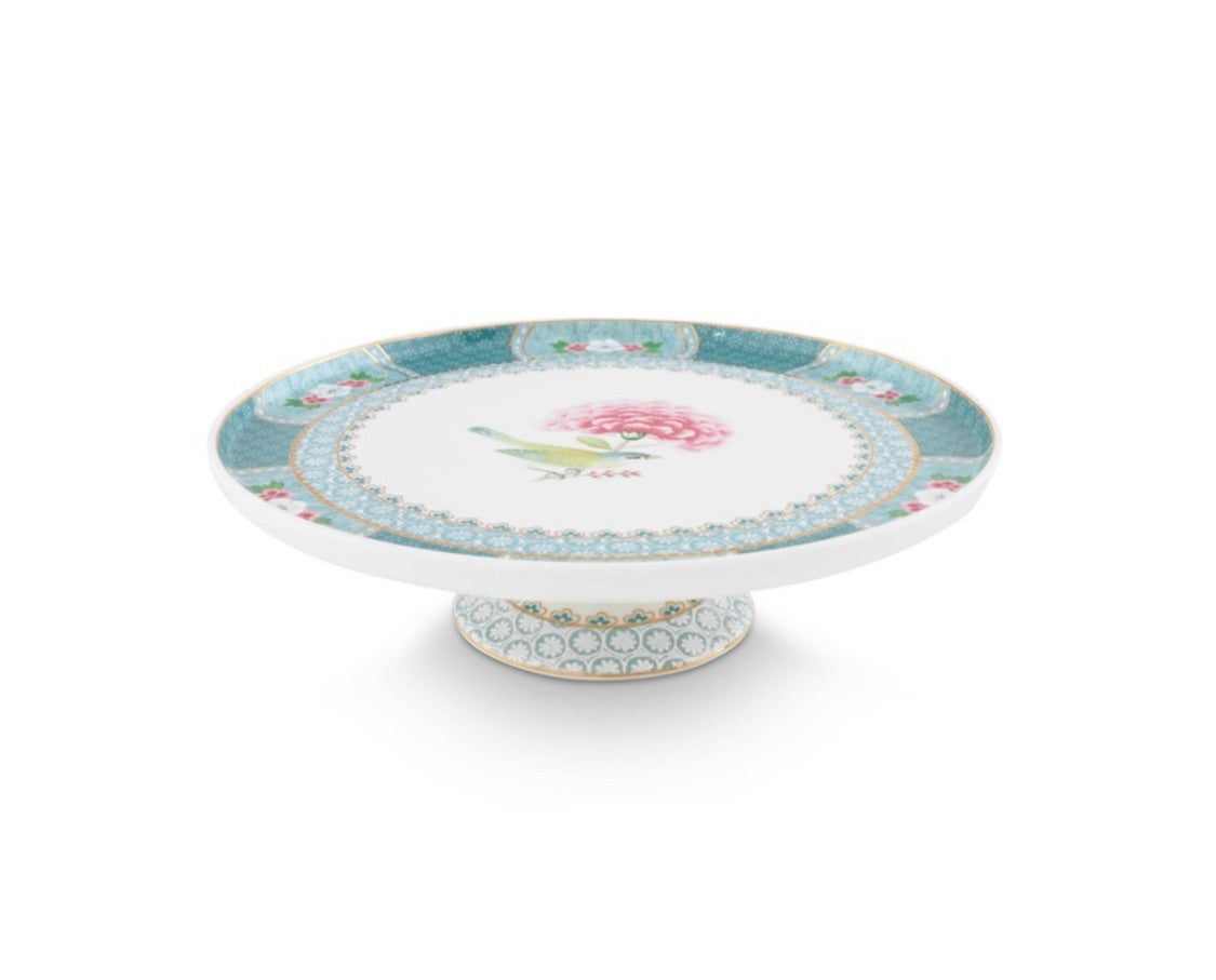 Pip Studio Blushing birds light blue cake stand