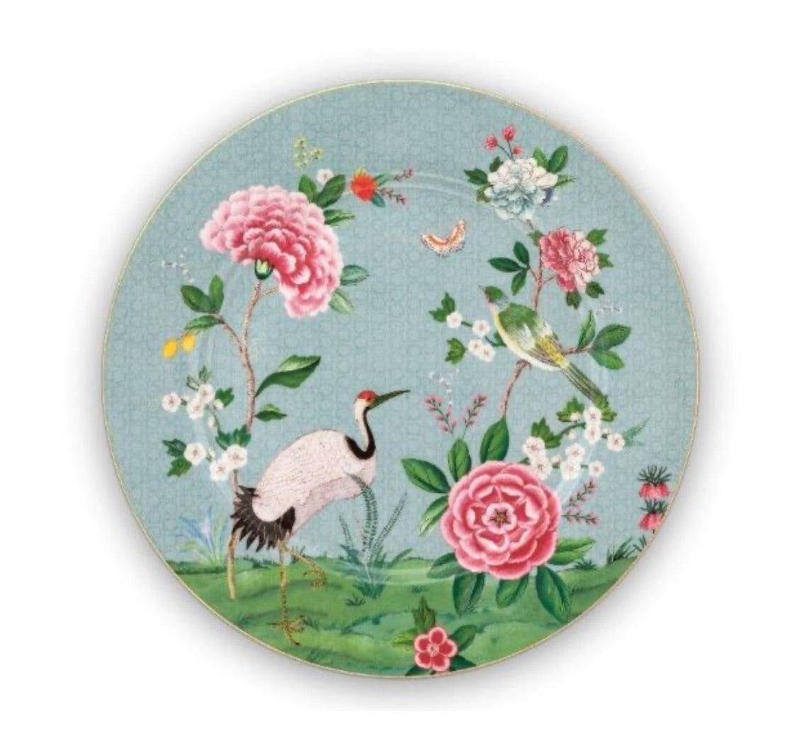 Pip Studio Piatto da Portata Blushing Birds Blu 32 cm