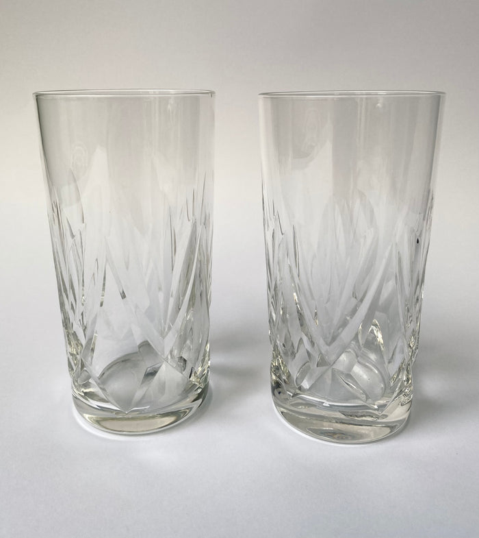 Set of 2 Monaco Saint Louis whiskey drink glasses