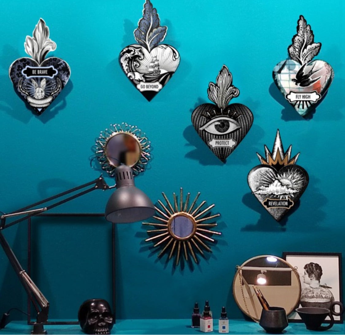 Cuore decorativo ex voto Be brave