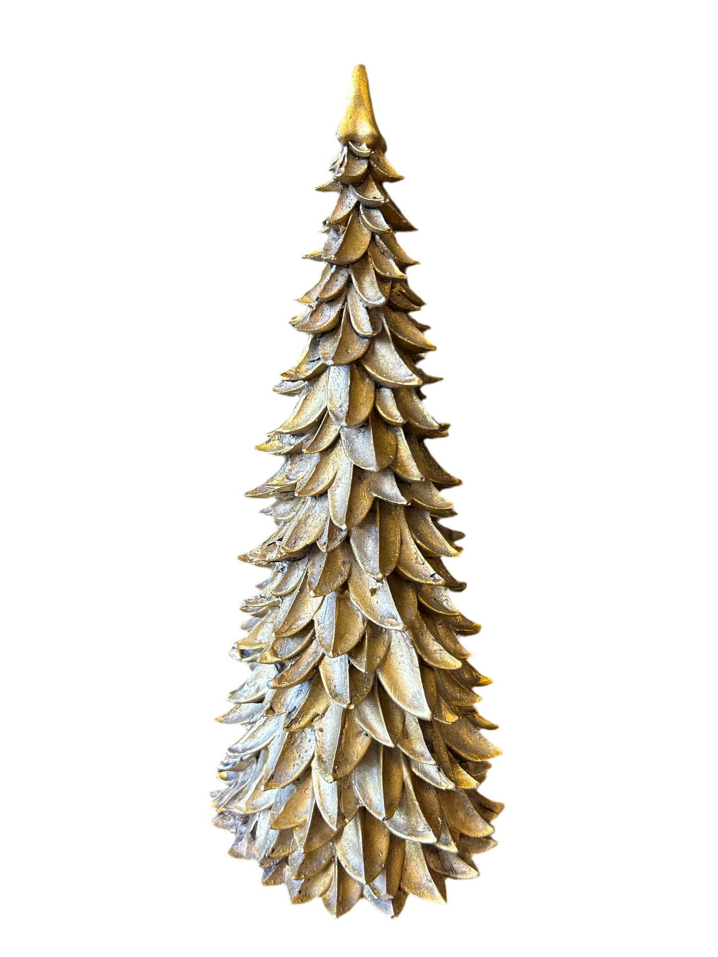 Albero di Natale in resina abete oro opaco piccolo