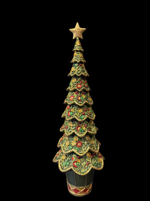 Albero di Natale balze verde grande