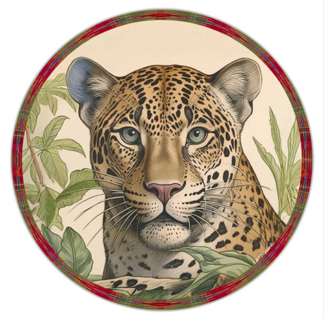 Sottopiatto Felini giungla leopardo cm 34