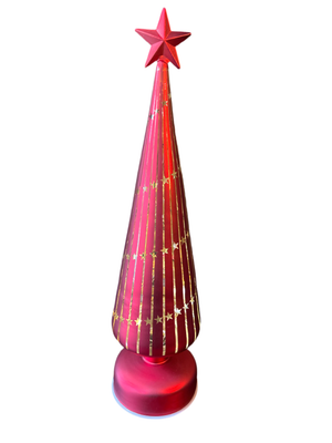 Albero rosso illuminabile grande