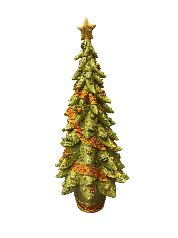 Albero di Natale lime fascia e stella medio