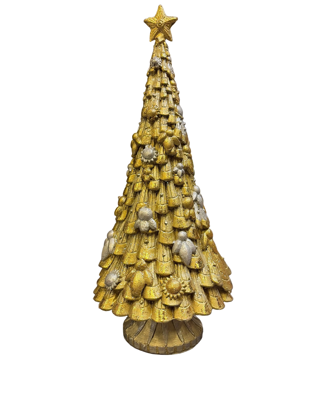 Albero di Natale oro con angeli grande