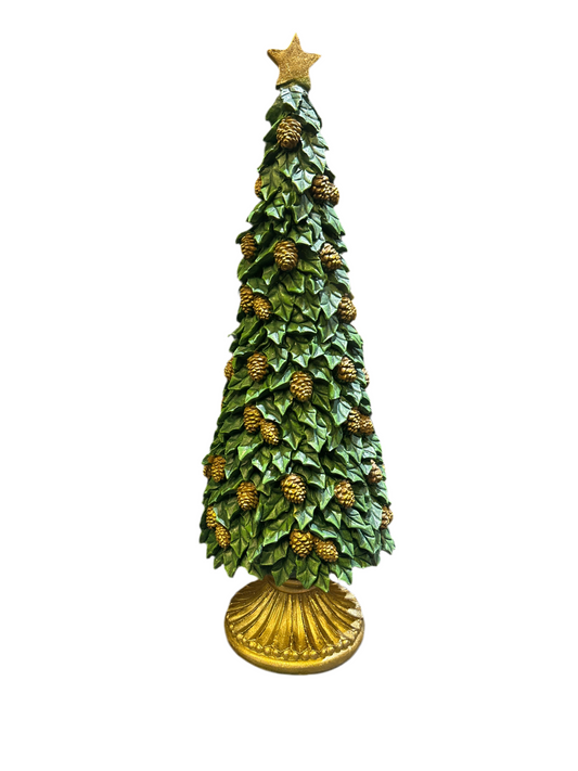 Albero verde con pigne medio