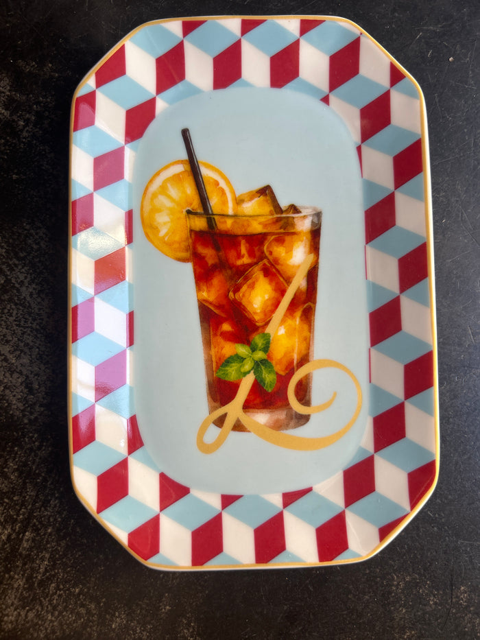 Vuotatasche portasalatini lettera L Long Island iced tea