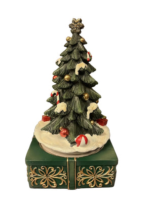 Carillon albero di Natale base pacco regalo