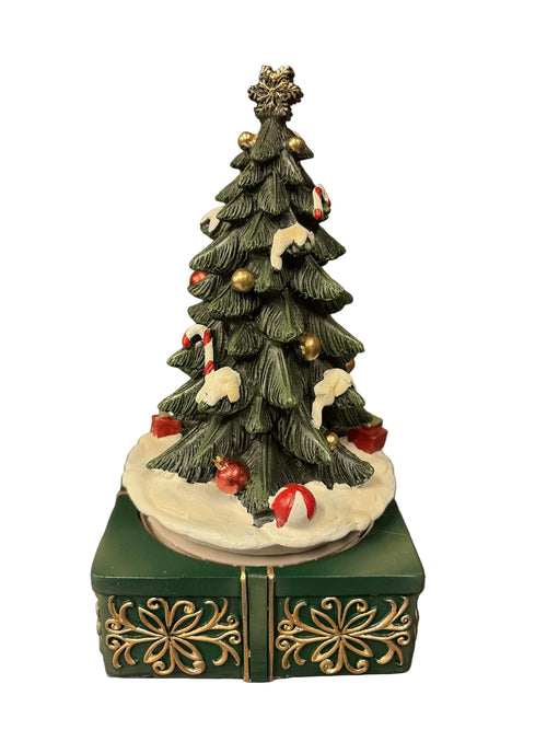 Carillon albero di Natale base pacco regalo