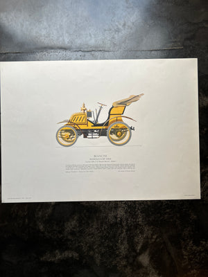 Stampa “Le automobili italiane “ Bianchi modello 8 HP ( 1903)