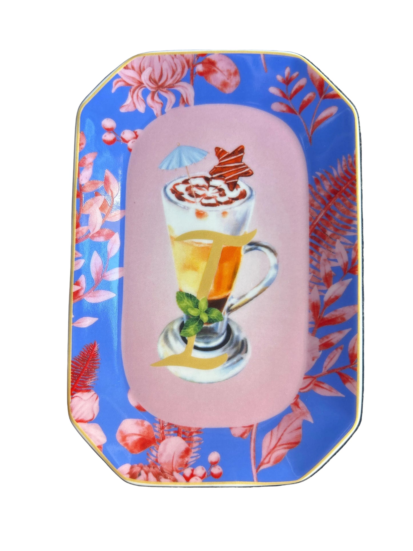 Vuotatasche portasalatini Lettera I Irish coffee