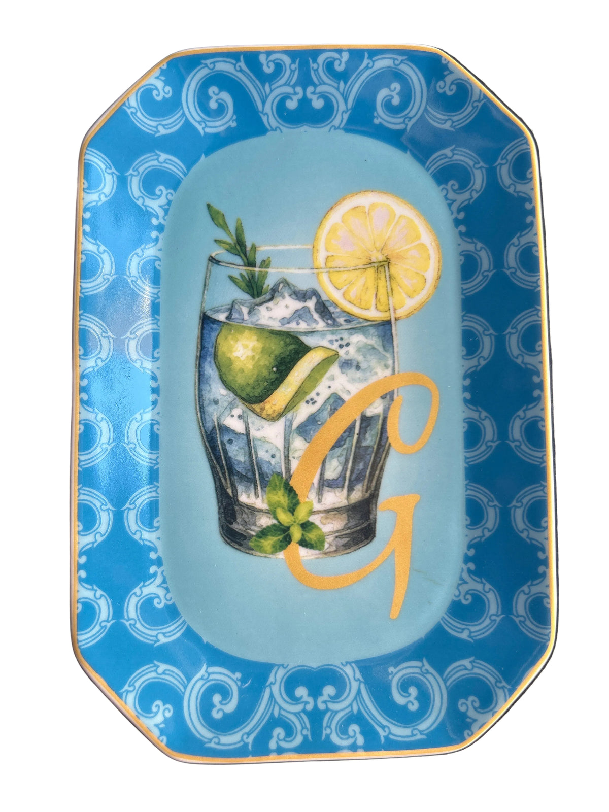Vuotatasche portasalatini lettera G Gin tonic