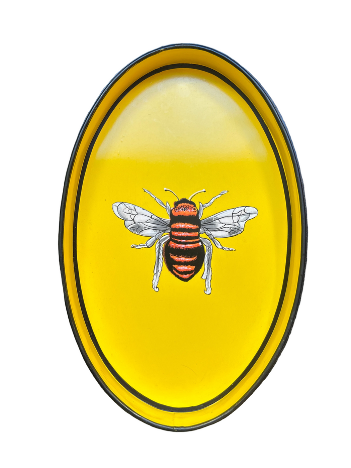 Vassoio Les ottomans fondo giallo ape