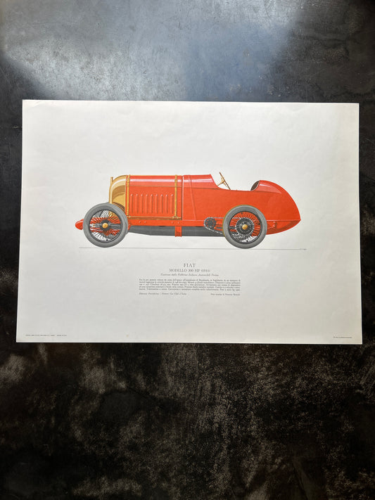 Stampa “ Le automobili italiane “ Fiat modello 300 HP ( 1911)