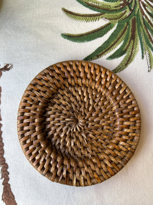 Piattino pane sottobicchiere Rattan
