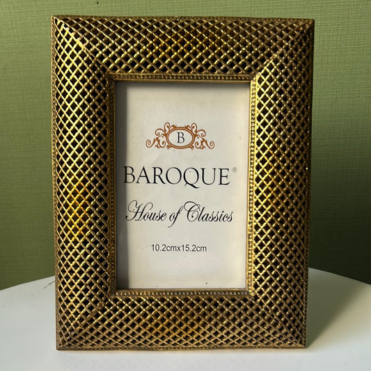 Gold rhombus photo frame