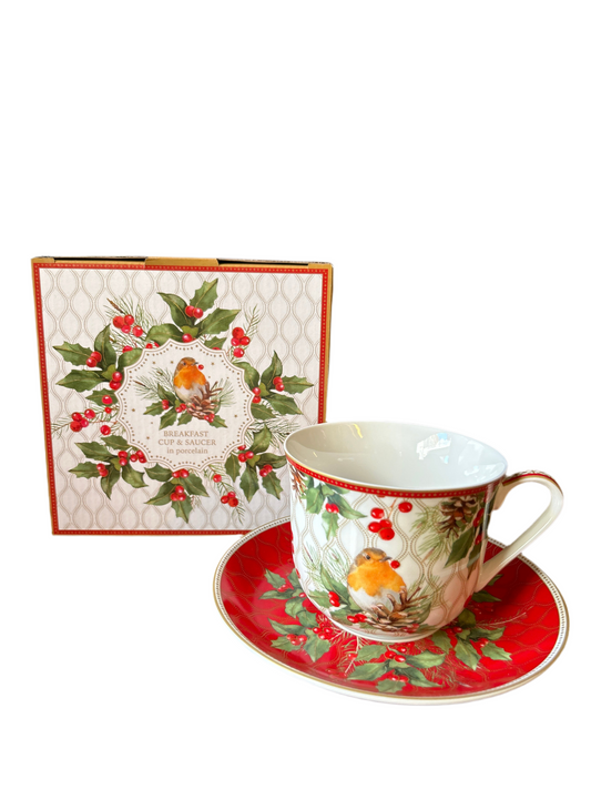 Tazza colazione Easy Life Christmas Berries con scatola regalo