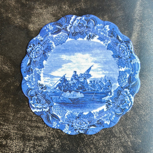Vito Nesta Illusions blue white fruit plate