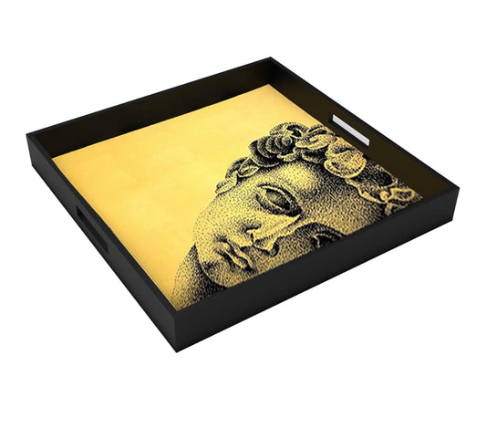 Vassoio Les Ottomans laccato testa greca