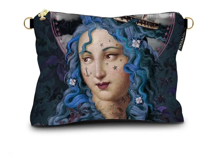 Trousse grande con ganci per catena o bandoliera Santa tempesta Voglio Bene art
