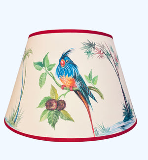 Paralume conico cm 40 uccelli colorati