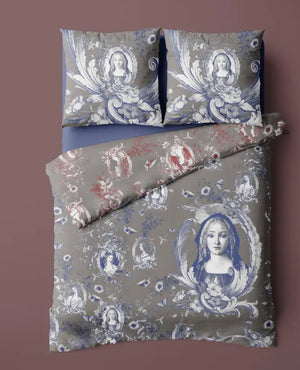 Completo  da letto copripiumino e due copricuscini Simonetta