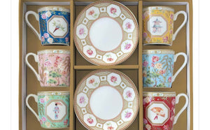 Set sei tazzine caffe’ Jardin d’ Orient con scatola regalo