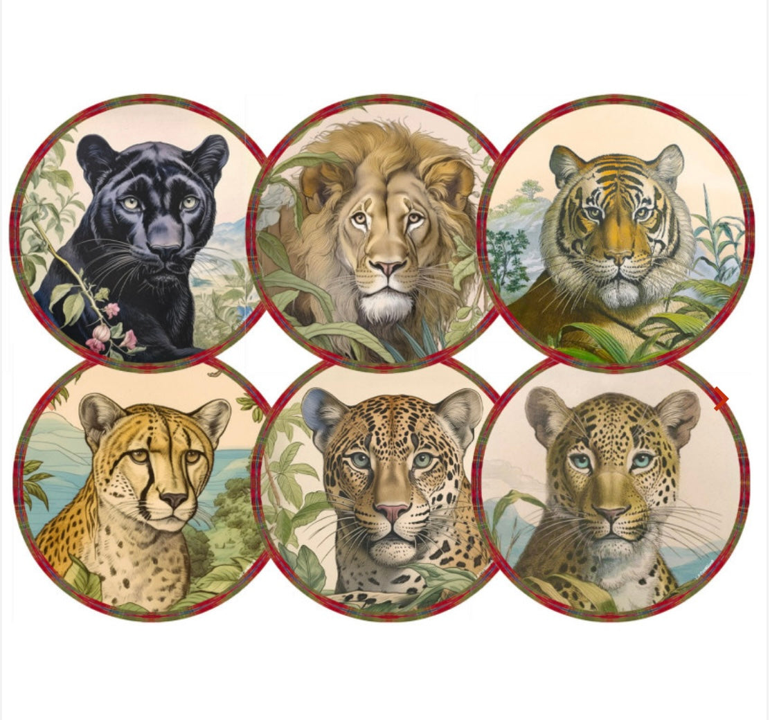 Collezione di sottopiatti cm 34 Felini jungla
