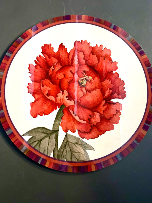 Sottopiatto avorio peonia Oca nera