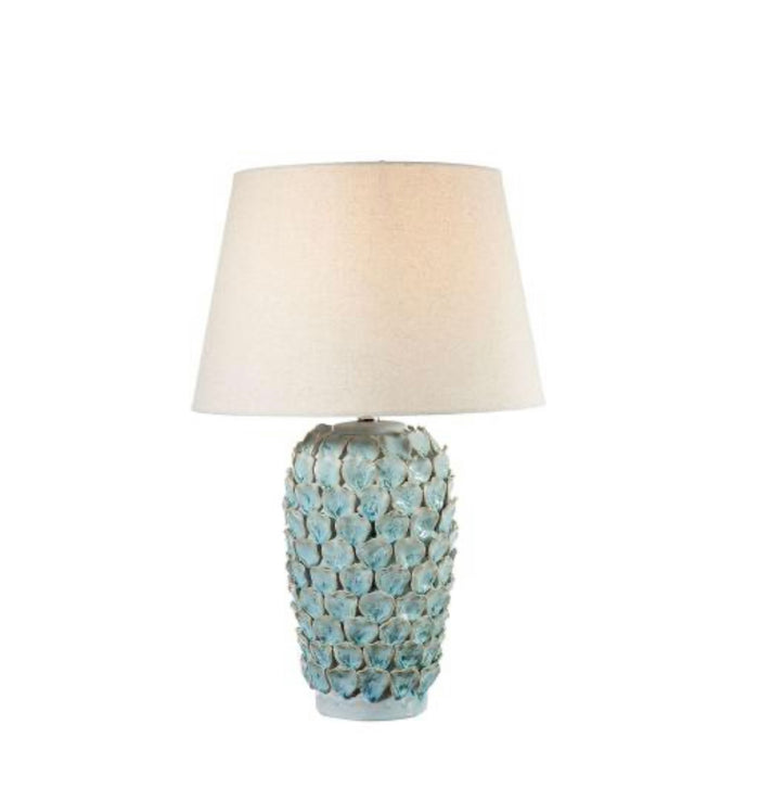 Lampada in porcellana foglie verdi