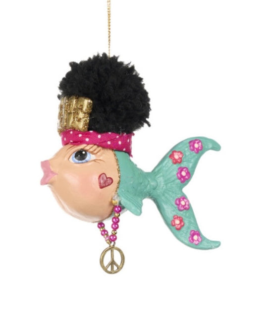 Pesce decorazione albero natale hippy maschio