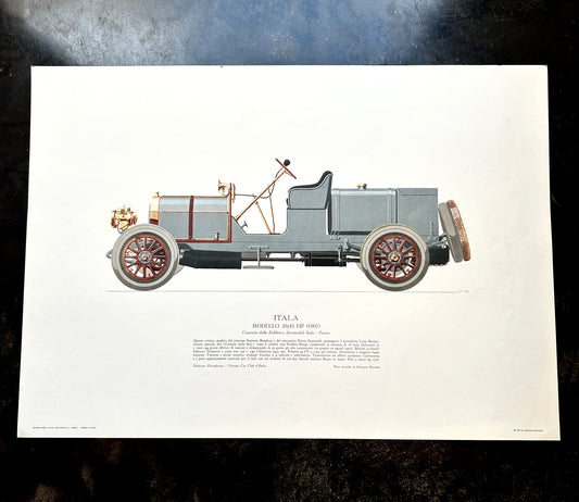 Stampa “Le automobili italiane “ Itala modello 35/45 HP ( 1907)