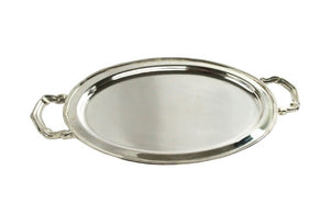 Oval tray in medium English Sheffield thread 