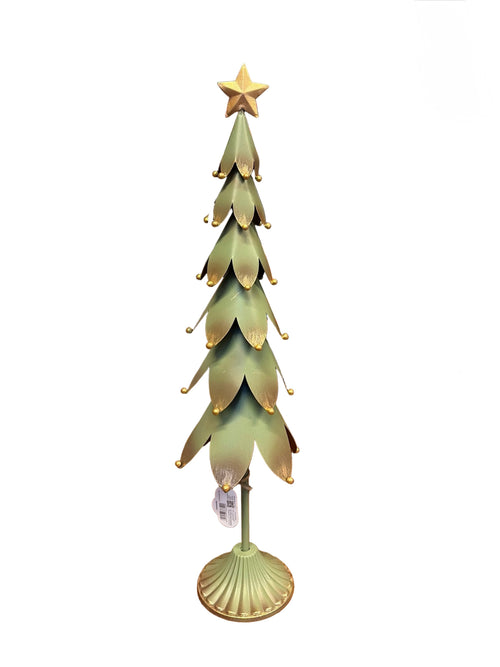 Albero di Natale verde in metallo  grande con stella h cm50,5