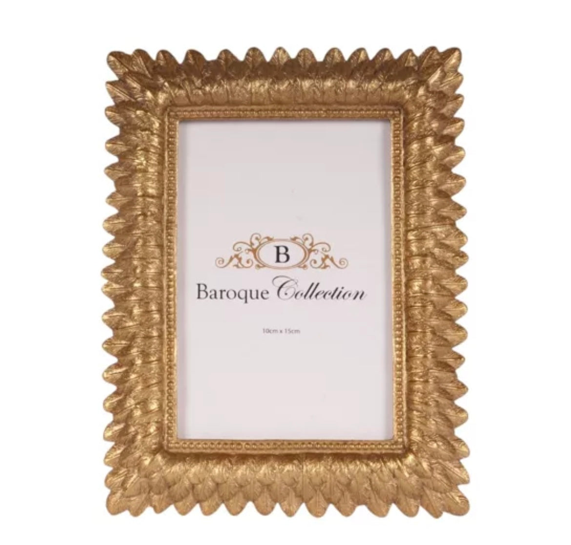 Cornice portafoto in resina 20 cm oro