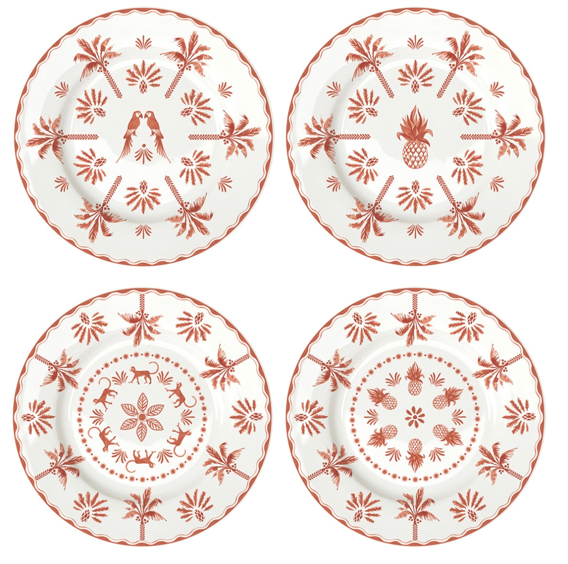 Set 4 Piattini dolce exotic orange