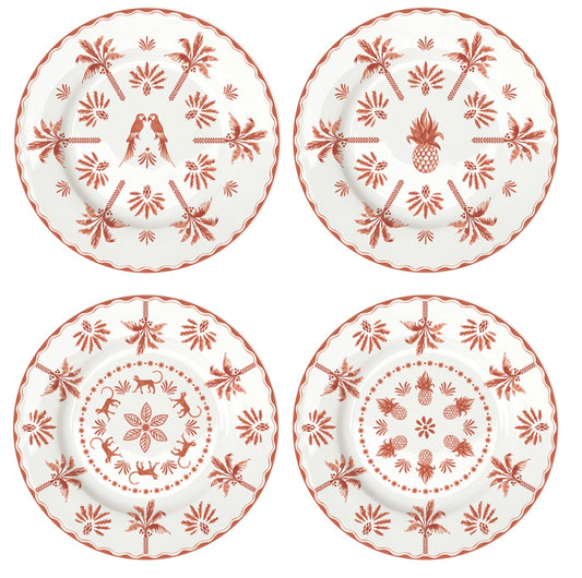 Set 4 Piattini dolce exotic orange